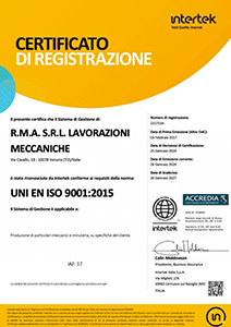 anteprima del link della certificazione iso